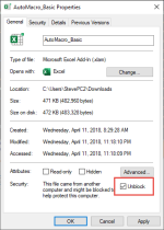 Cách Unblock để chạy các file chứa code VBA mới nhất